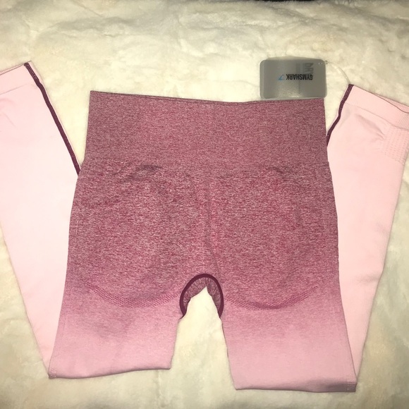 Gymshark Ombre Seamless Leggings - Chalk Pink/Beet - Picture 5 of 10